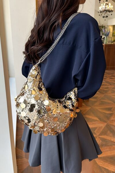 Stylish Sequin Chain Crossbody Bag for Glamorous Looks