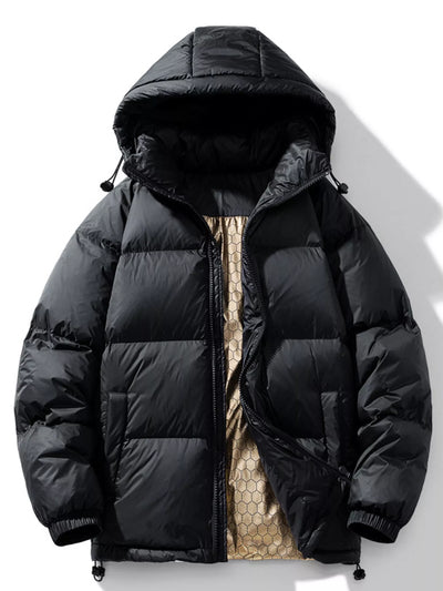 Men's Full Size Warm Padded Hooded Puffer Jacket Plus Size