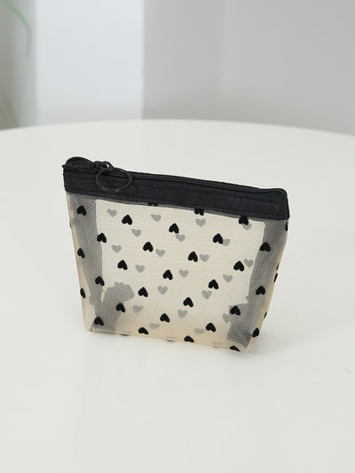 Charming Heart Polyester Travel & Cosmetic Bag Gift Set