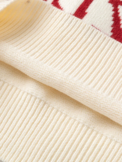 Plus Size Christmas Reindeer Long Sleeve Sweater