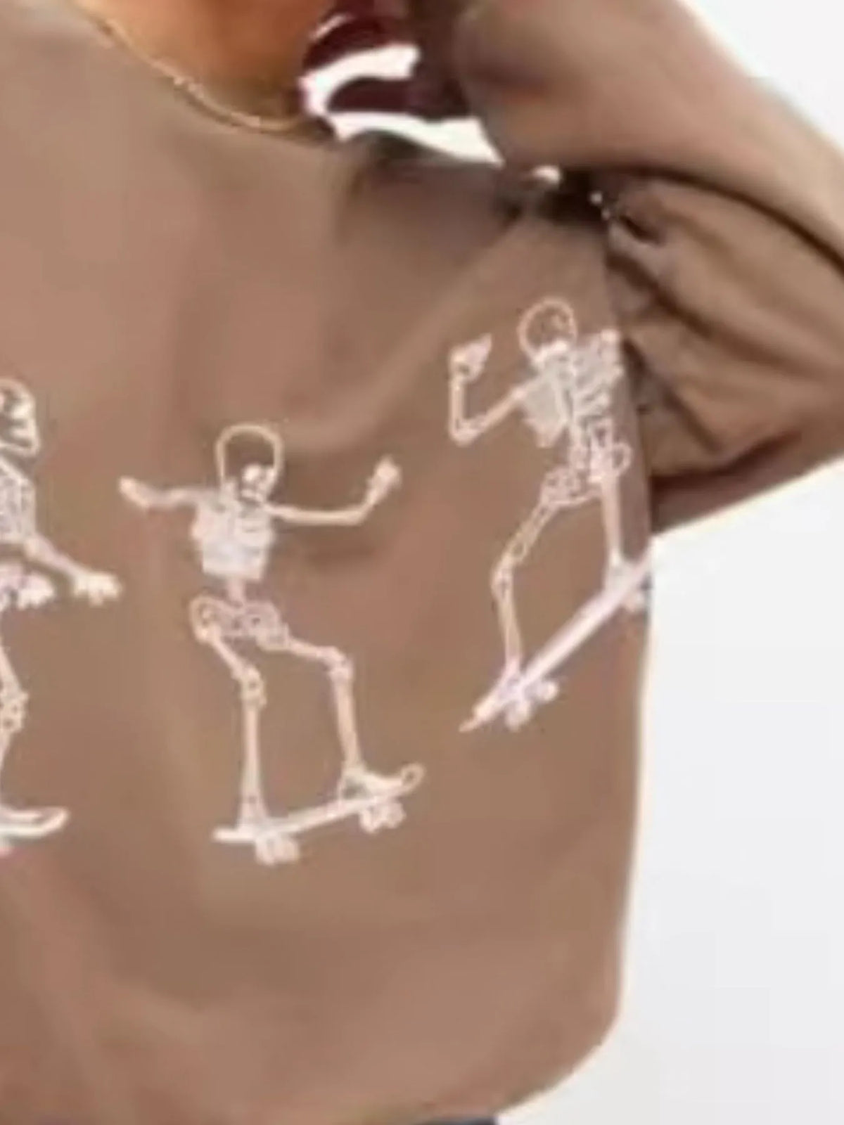 Skeleton Graphic Oversized Sweatshirt
