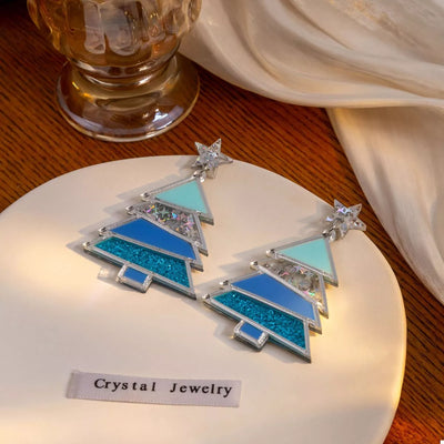 Christmas Tree Dangle Earrings