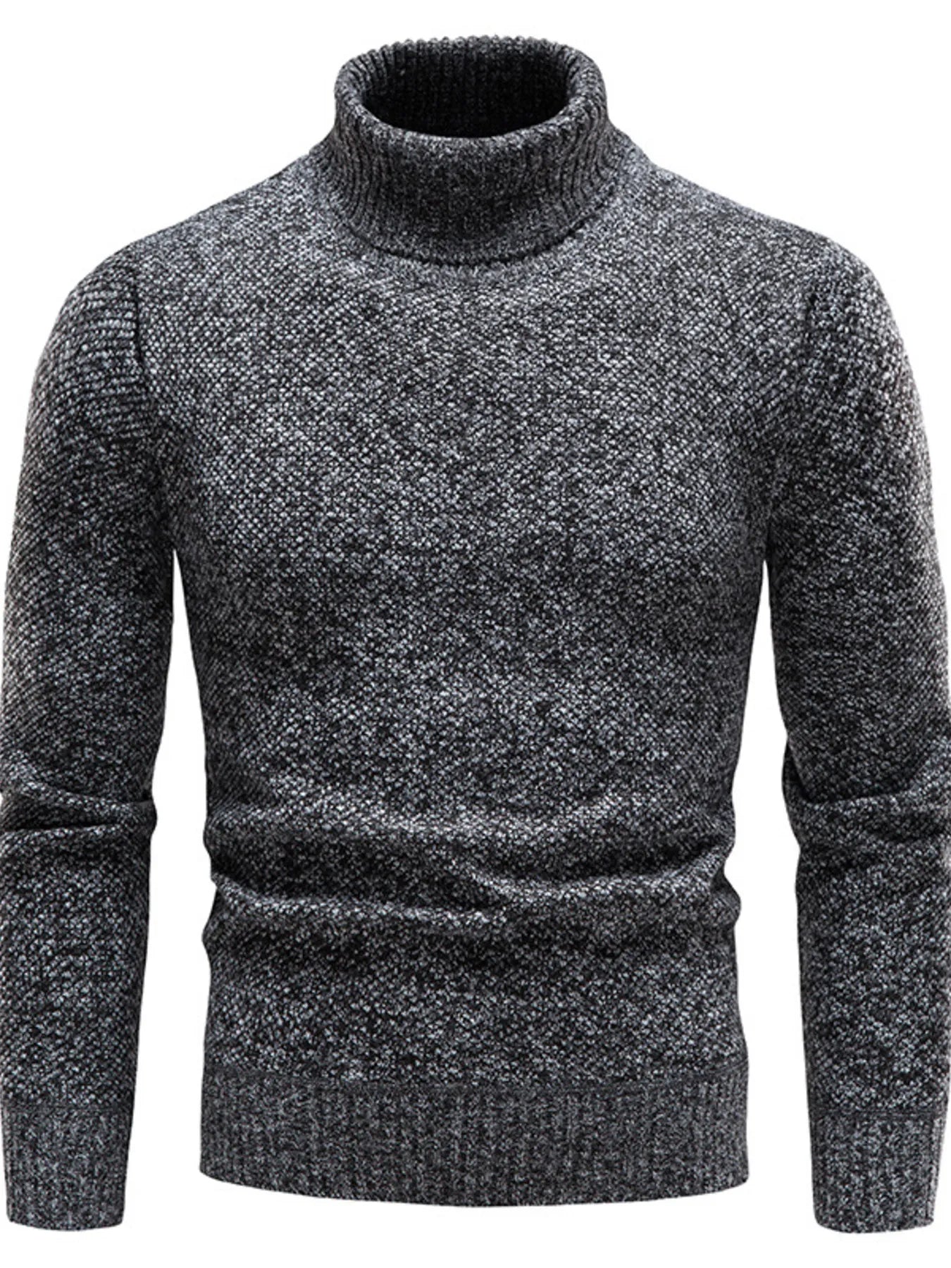 Men's Plus Size Turtleneck Long Sleeve Sweater