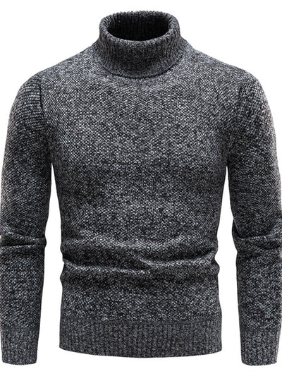 Men's Plus Size Turtleneck Long Sleeve Sweater