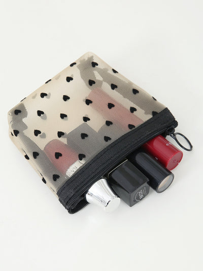 Charming Heart Polyester Travel & Cosmetic Bag Gift Set