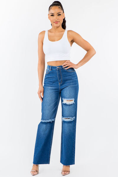 Vintage High Waist Wide Leg Jeans - 100% Sustainable Cotton