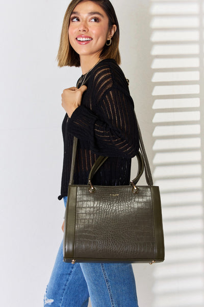 David Jones Texture PU Leather Handbag for Stylish Elegance