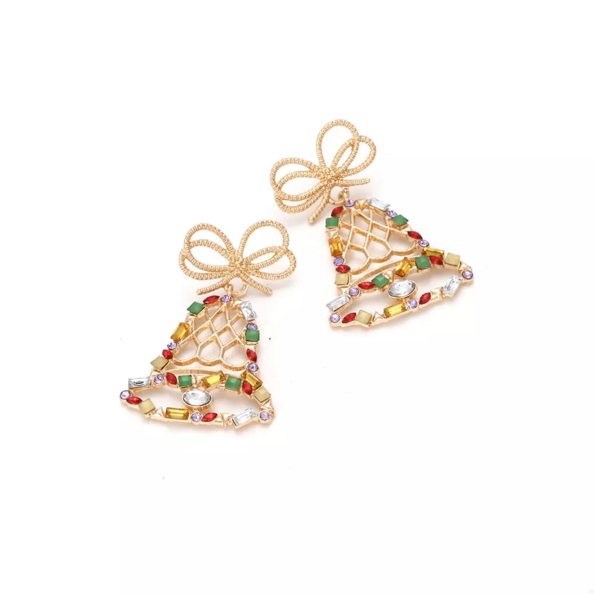 18K Gold-Plated Christmas Bell Dangle Earrings