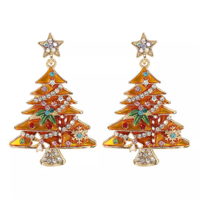 Christmas Tree Dangle Earrings
