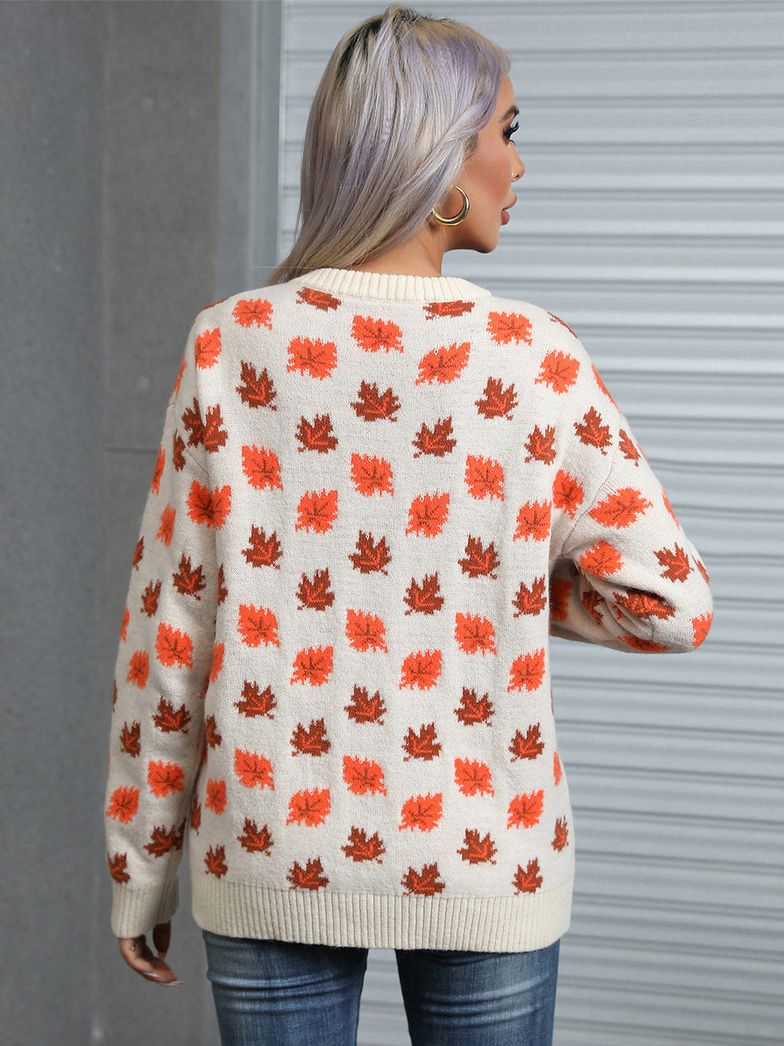 Angel Wings Maple Leaf Cozy Sweater - Perfect for Fall Chic
