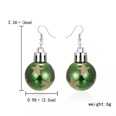 Christmas Ball Drop Earrings
