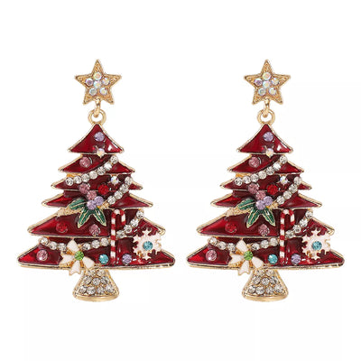 Christmas Tree Dangle Earrings