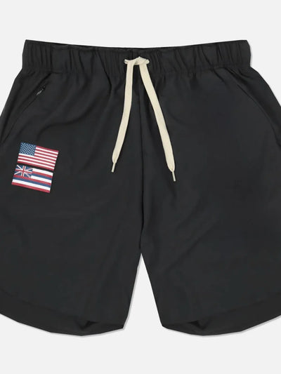 Men's Plus Size Drawstring US Flag Active Shorts