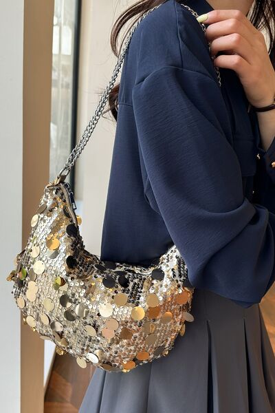 Stylish Sequin Chain Crossbody Bag for Glamorous Looks