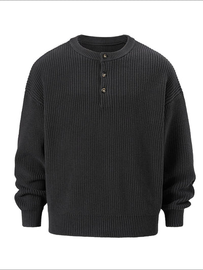 Men's Round Neck Long Sleeve Sweater for Ultimate Comfort