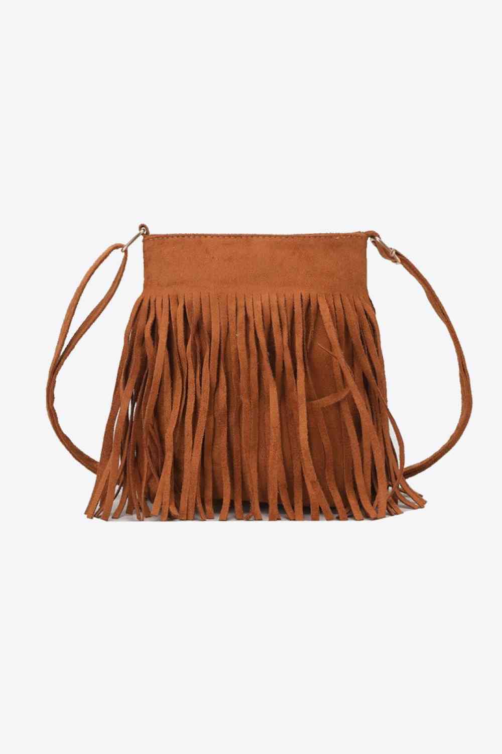 Chic Leopard Print PU Leather Crossbody Bag with Fringe