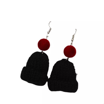 Christmas Knitted Beanie Earrings