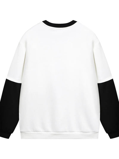 Men's Color Block Crew Neck Sweatshirt