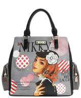 Nicole Lee USA Eco-Leather Handbag with Side Pockets