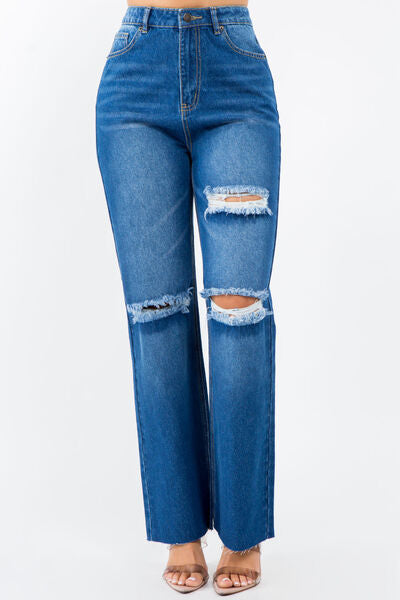 Vintage High Waist Wide Leg Jeans - 100% Sustainable Cotton