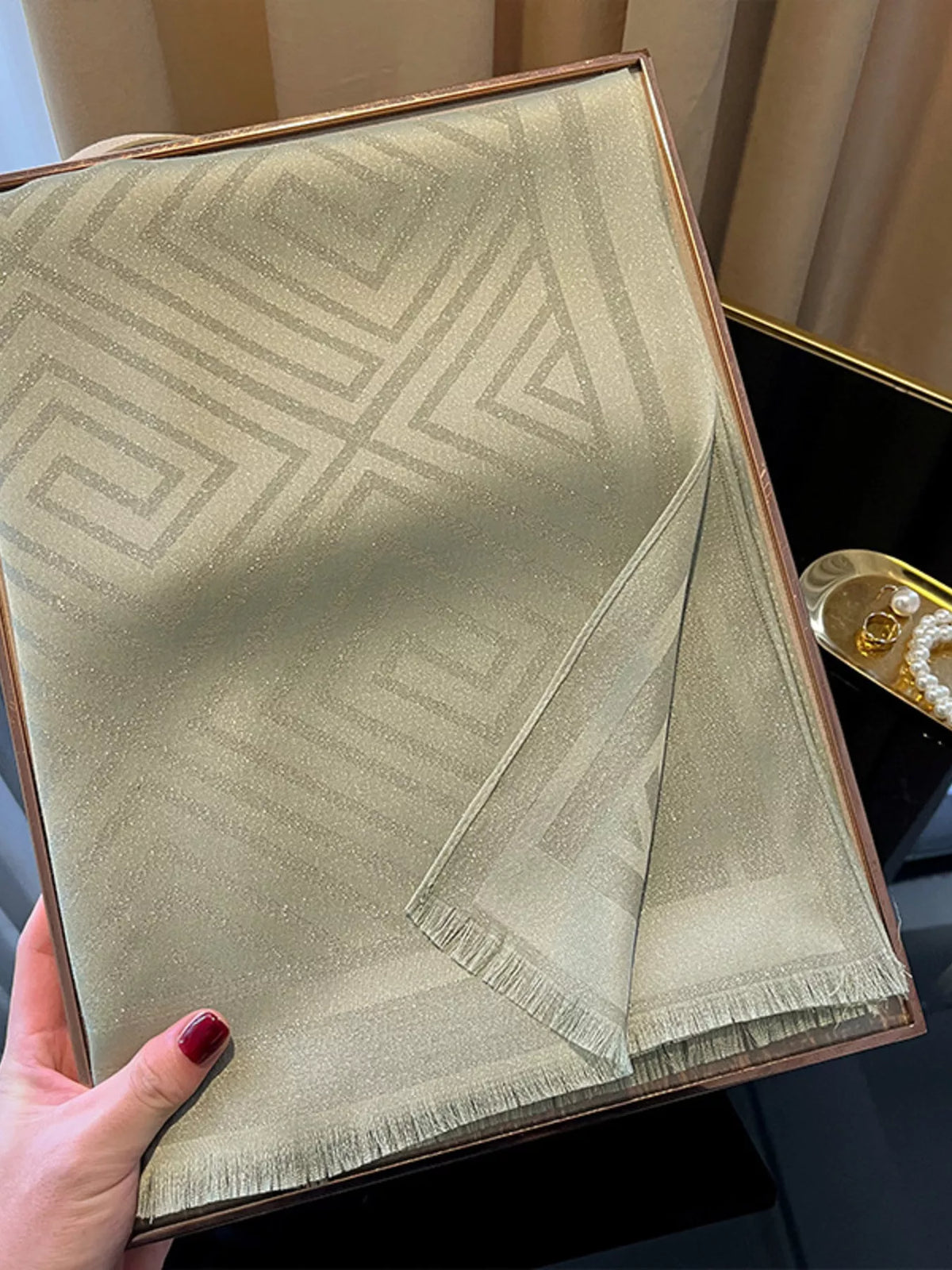 Raw Hem Lightweight Scarf
