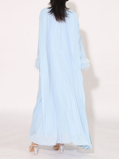 Rhinestone Long Sleeve Maxi Dress