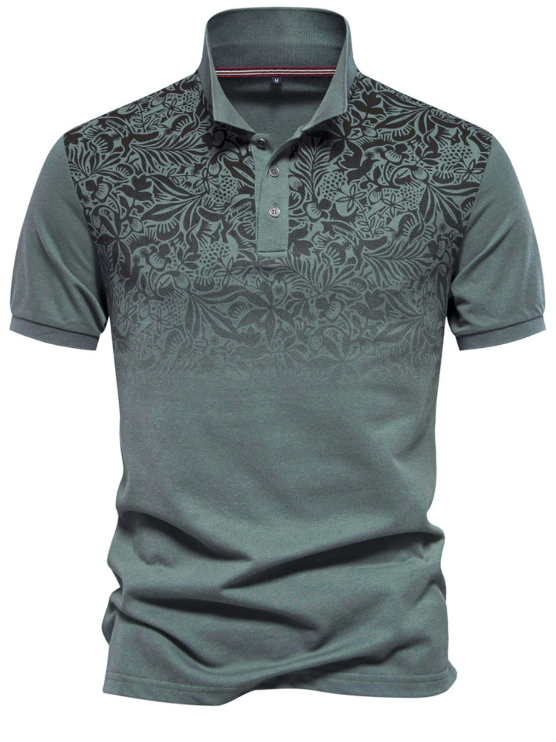 Men's Printed Collared Neck Short Sleeve Polo for Style
