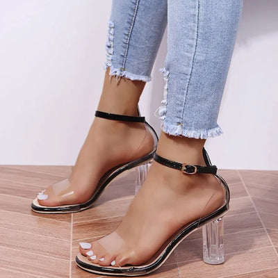 Block Heel Ankle Strap Sandals