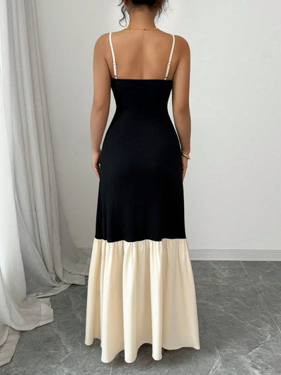 Color Block Maxi Cami Dress