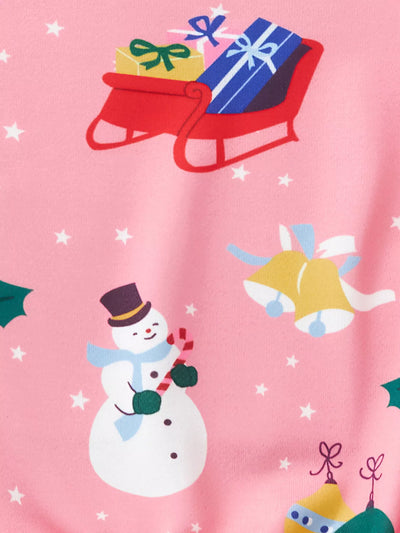 Children's Christmas Print Crew Neck Sweatshirt