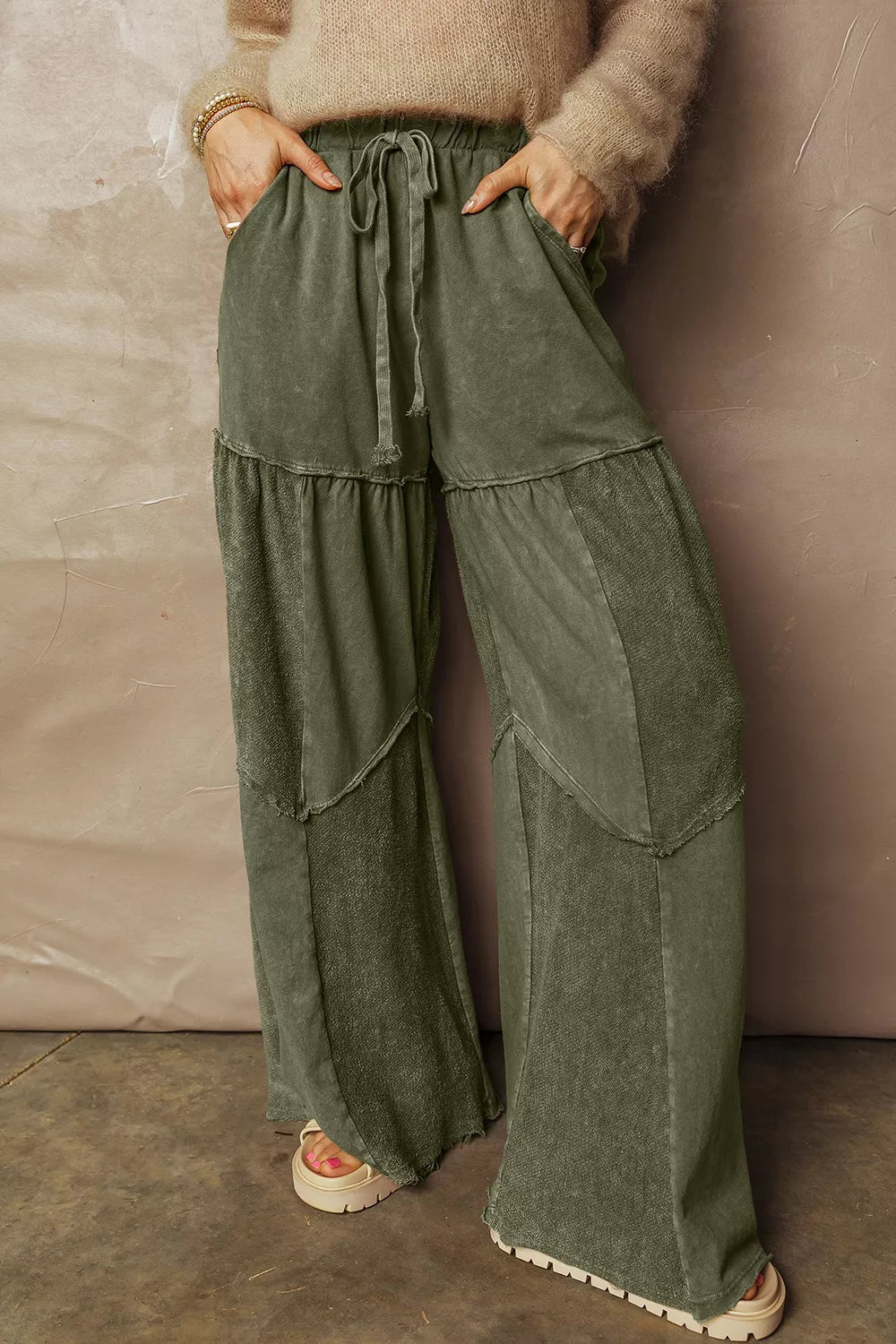 Tiered Wide Leg Pants