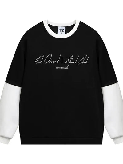 Men's Color Block Crew Neck Sweatshirt