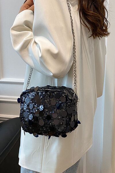Stylish Sequin Chain Shoulder Bag for Elegant Outings