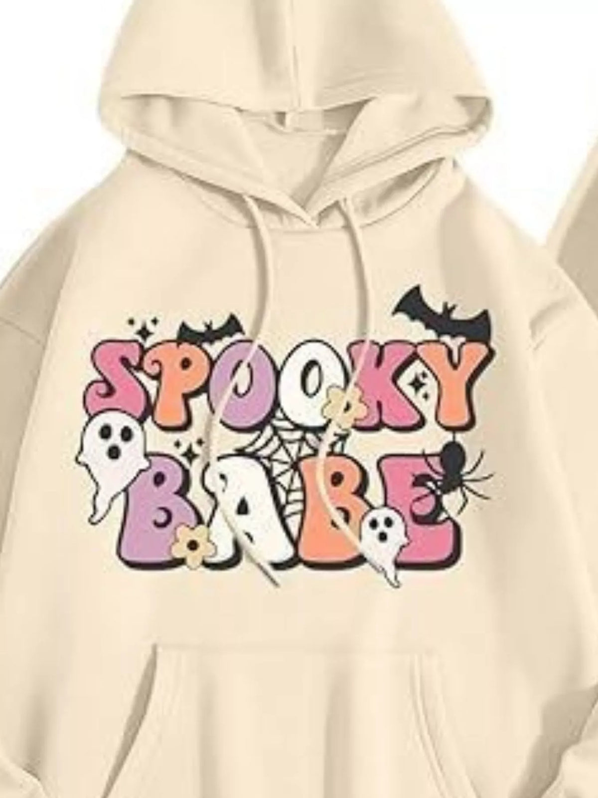 Full Size Halloween Graphic Long Sleeve Hoodie Plus Size