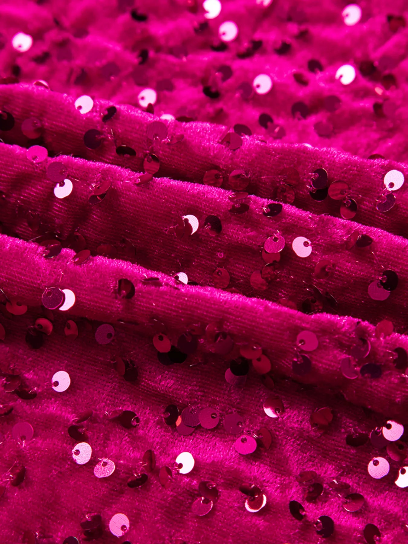 Sequin One-Shoulder Dress with High Slit