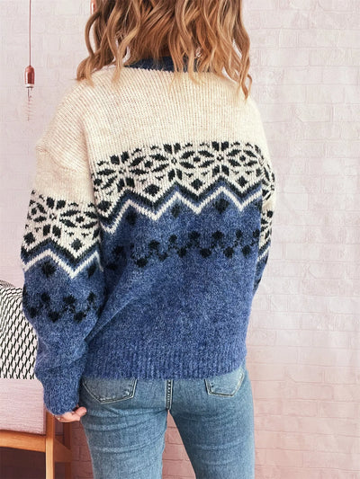 Christmas Button Up Drop Shoulder Cardigan