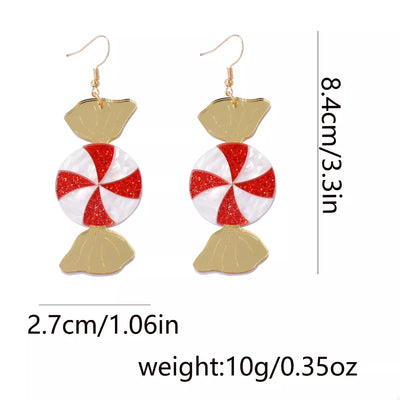 Christmas Candy Drop Earrings