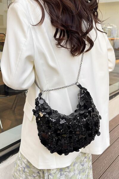 Stylish Sequin Chain Crossbody Bag for Glamorous Looks