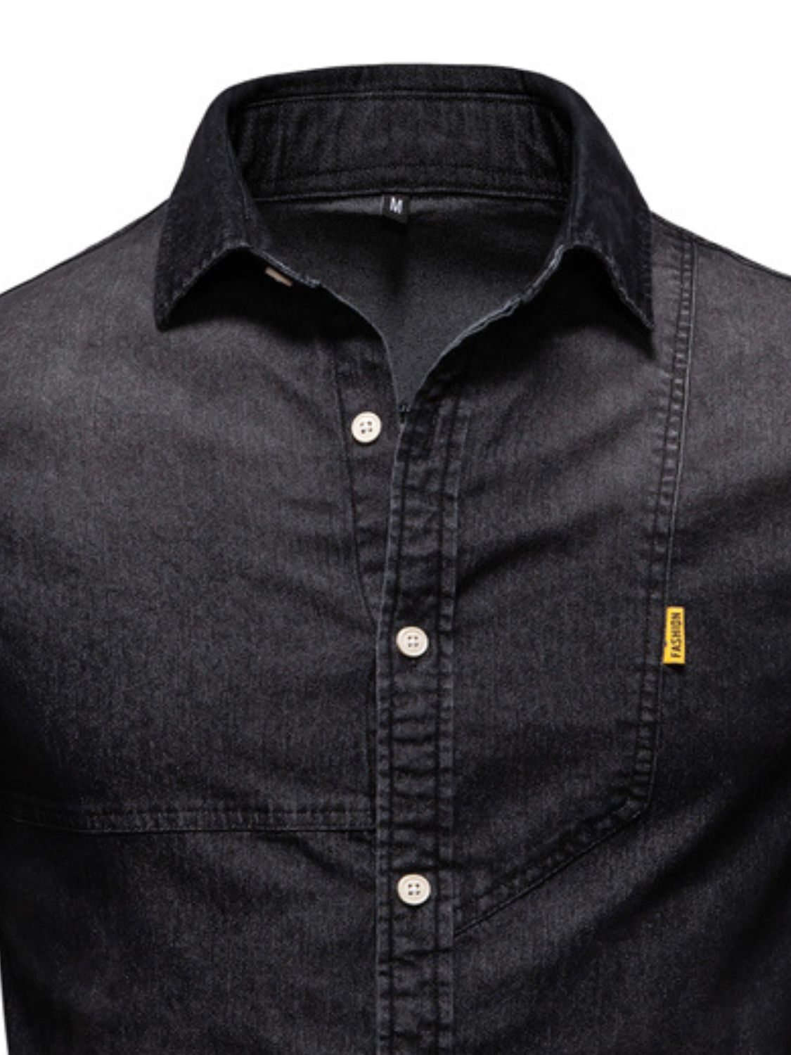 Men's Button Down Collared Neck Denim Shirt for Style