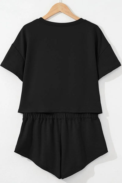 USA Graphic T-Shirt and Shorts Set