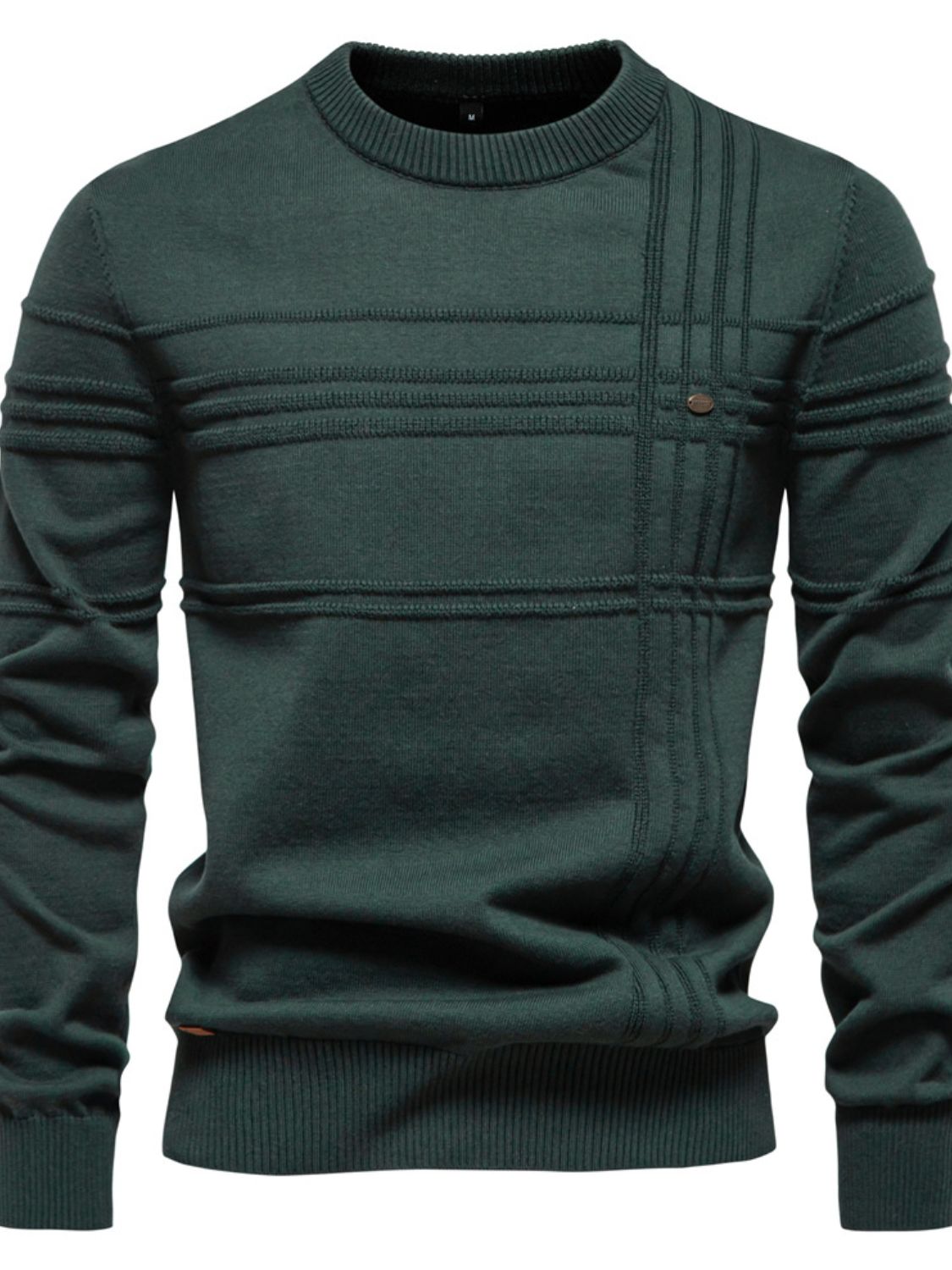 Men's Round Neck Striped Sweater for Stylish Comfort