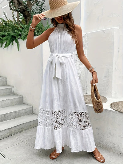 Lace Detail Sleeveless Maxi Cami Dress