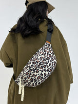 Stylish Leopard Nylon Crossbody Bag for Everyday Use