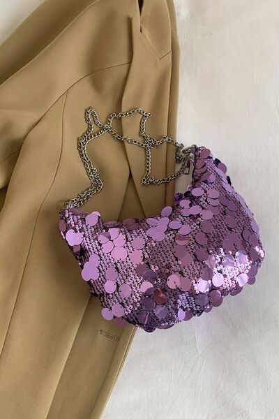 Stylish Sequin Chain Crossbody Bag for Glamorous Looks