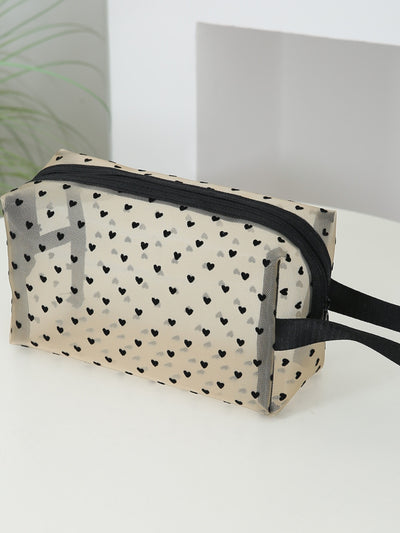Charming Heart Polyester Travel & Cosmetic Bag Gift Set