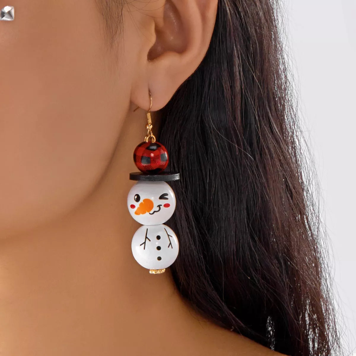 Christmas Snowman Dangle Earrings