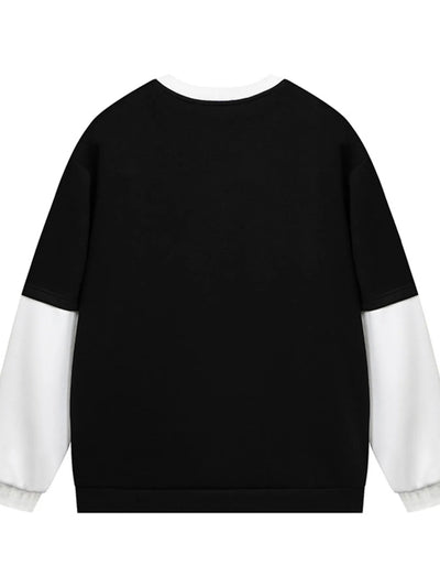 Men's Color Block Crew Neck Sweatshirt