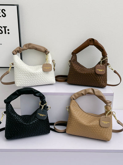 Stylish PU Leather Woven Crossbody Bag for Every Occasion