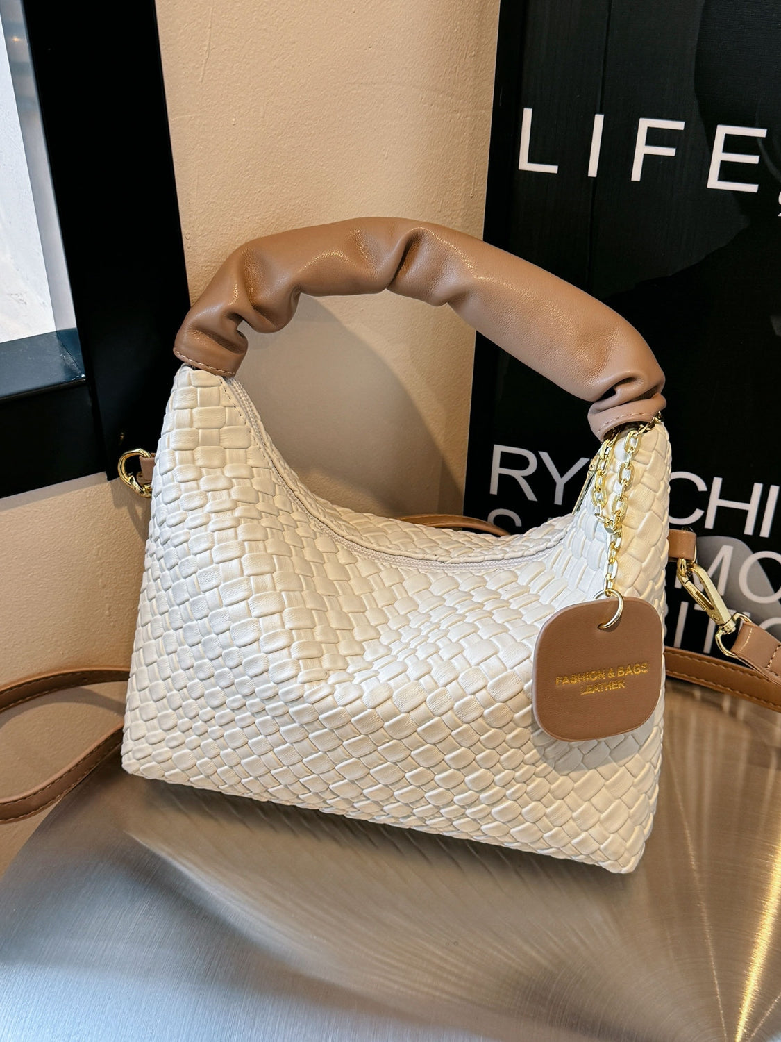 Stylish PU Leather Woven Crossbody Bag for Every Occasion
