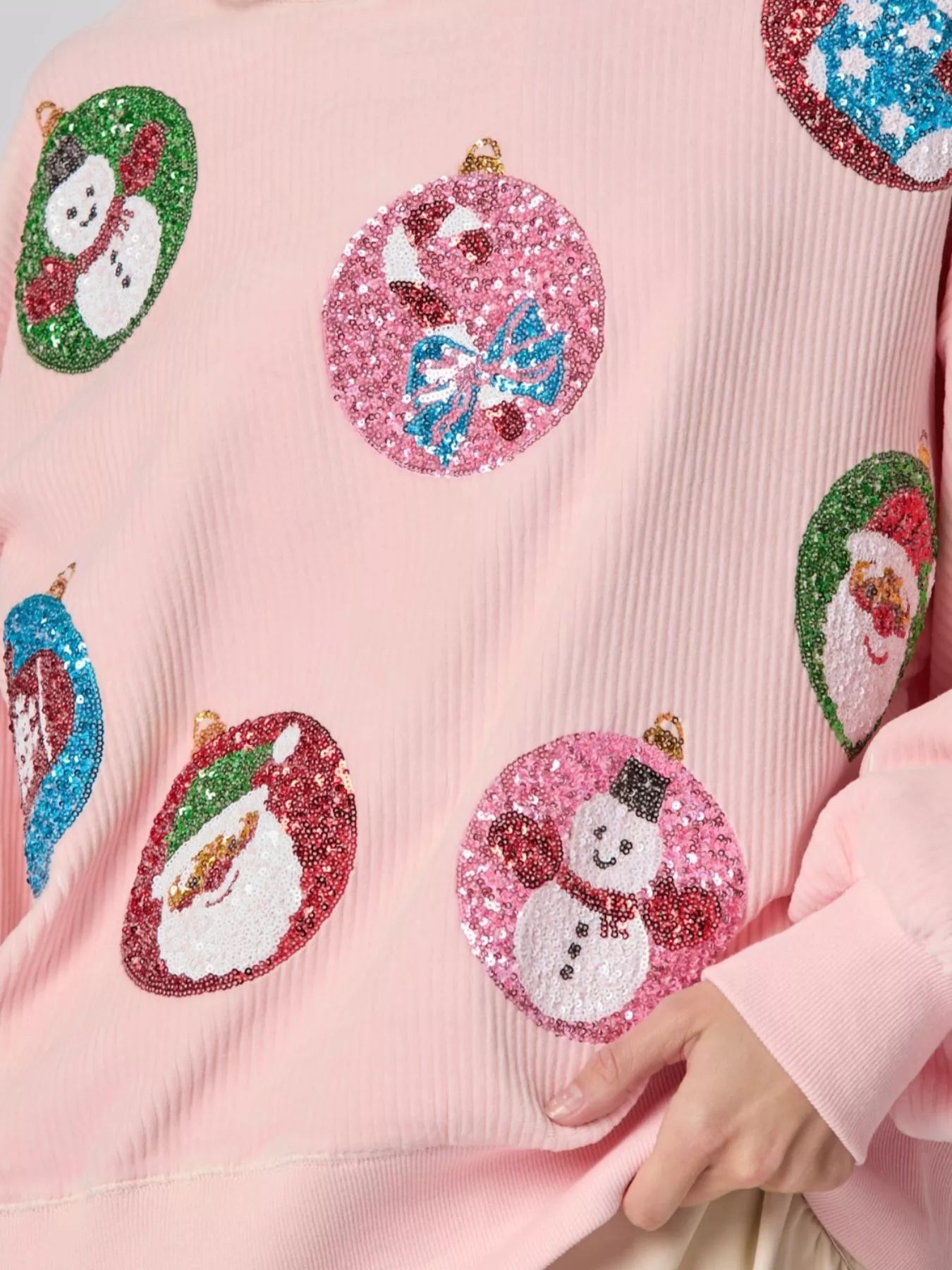 Christmas Sequin Embellished Sweatshirt